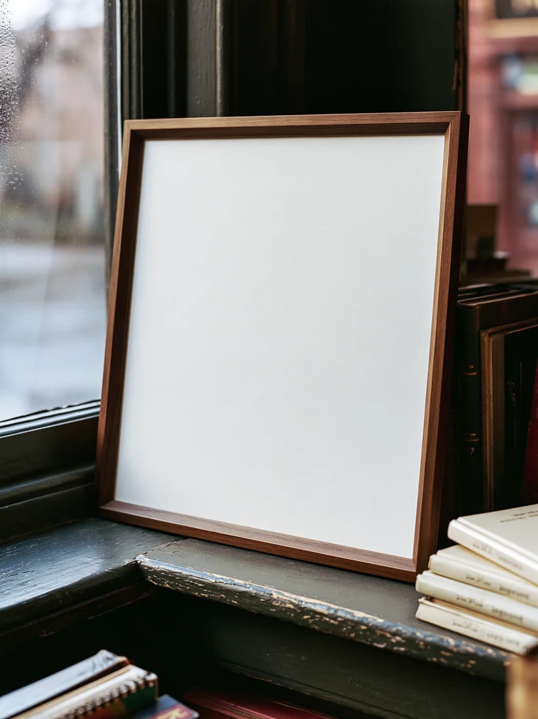 Between the pages blank photographic mockup
