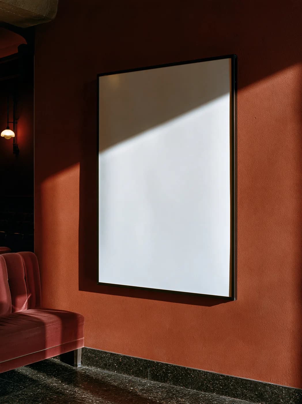 Last screening blank photographic mockup