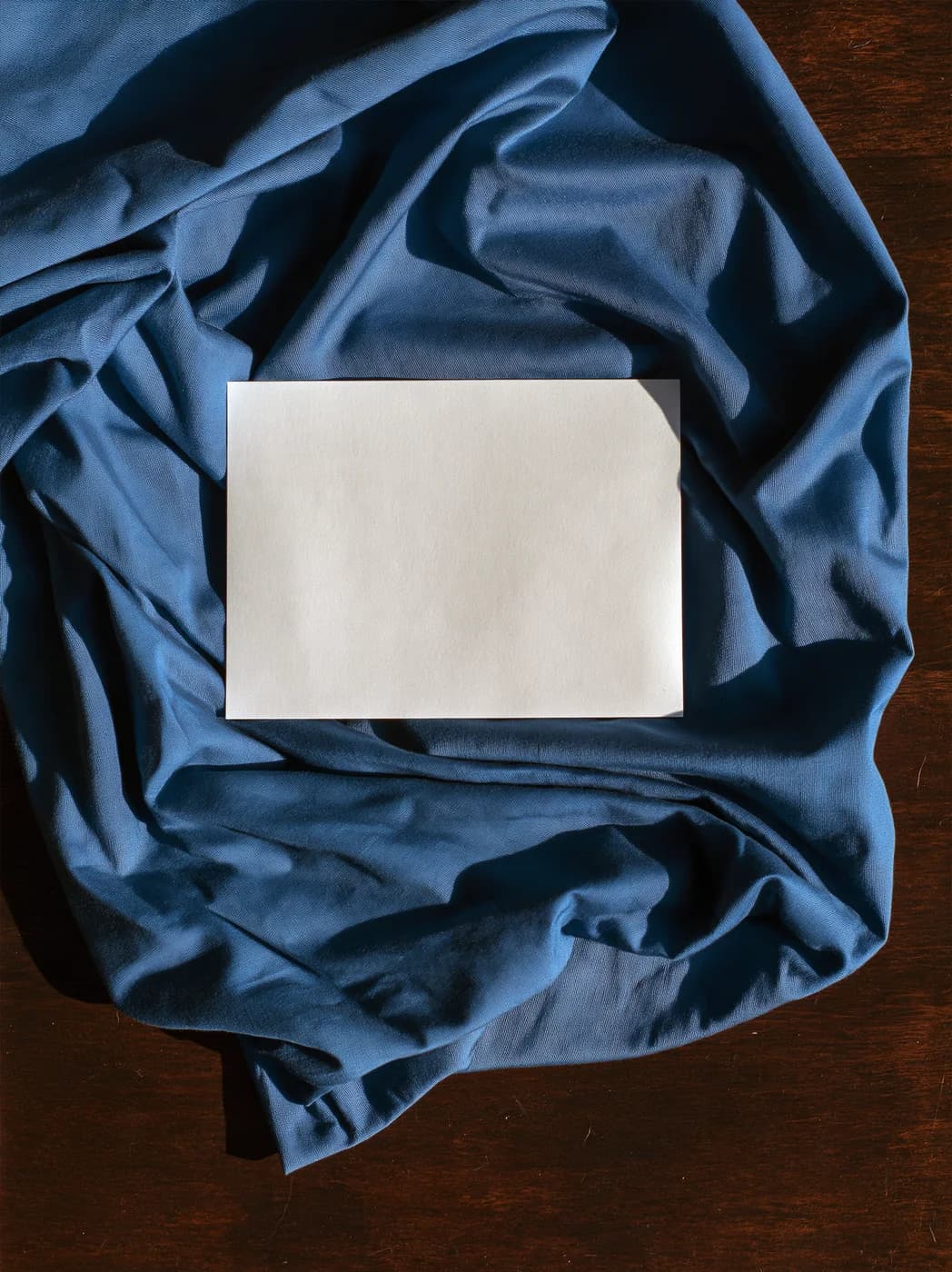 Something blue blank photographic mockup