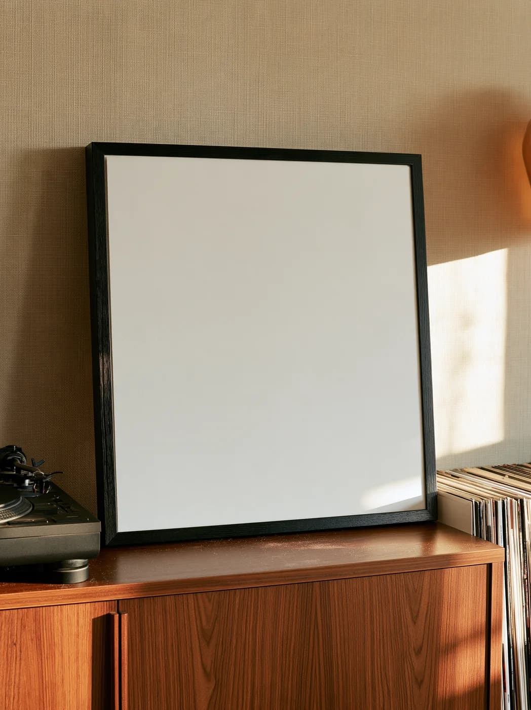 Listening room blank photographic mockup