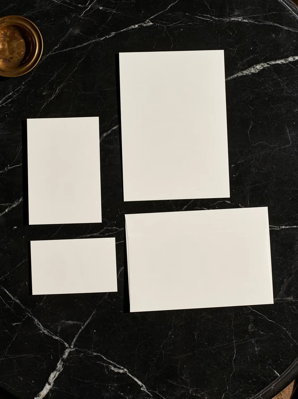 Black marble blank photographic mockup