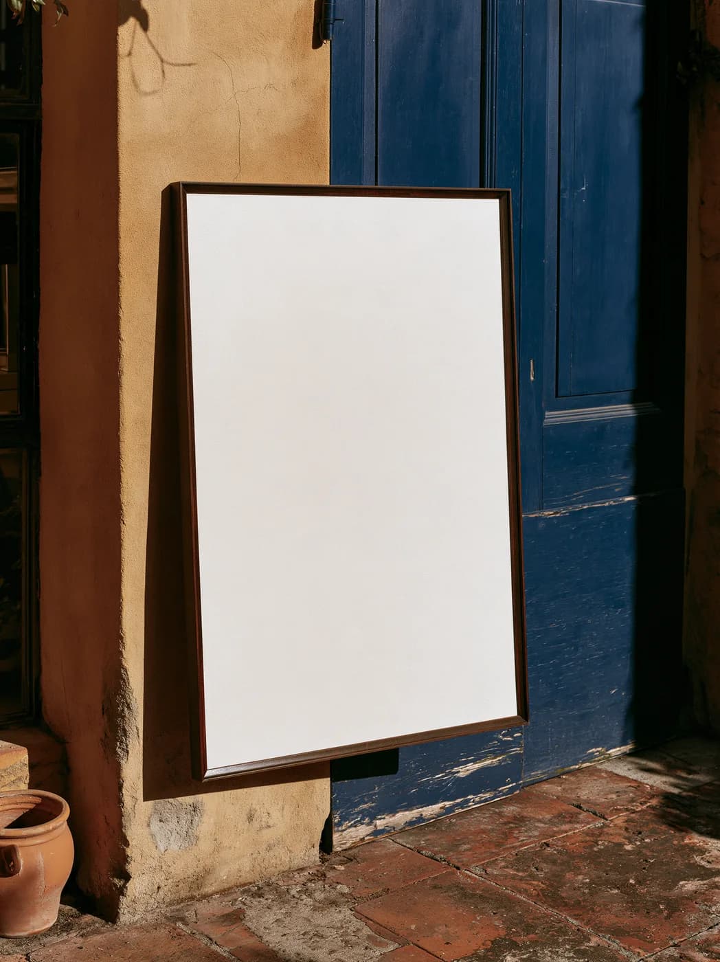The blue door blank photographic mockup