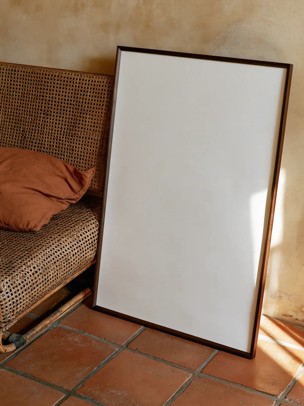 Terracotta afternoon blank photographic mockup