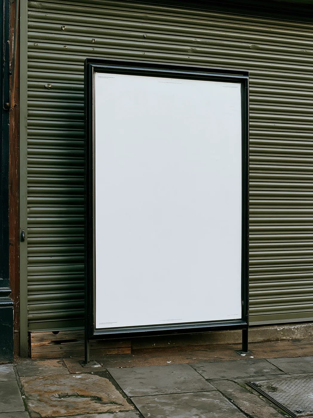 Before opening blank photographic mockup