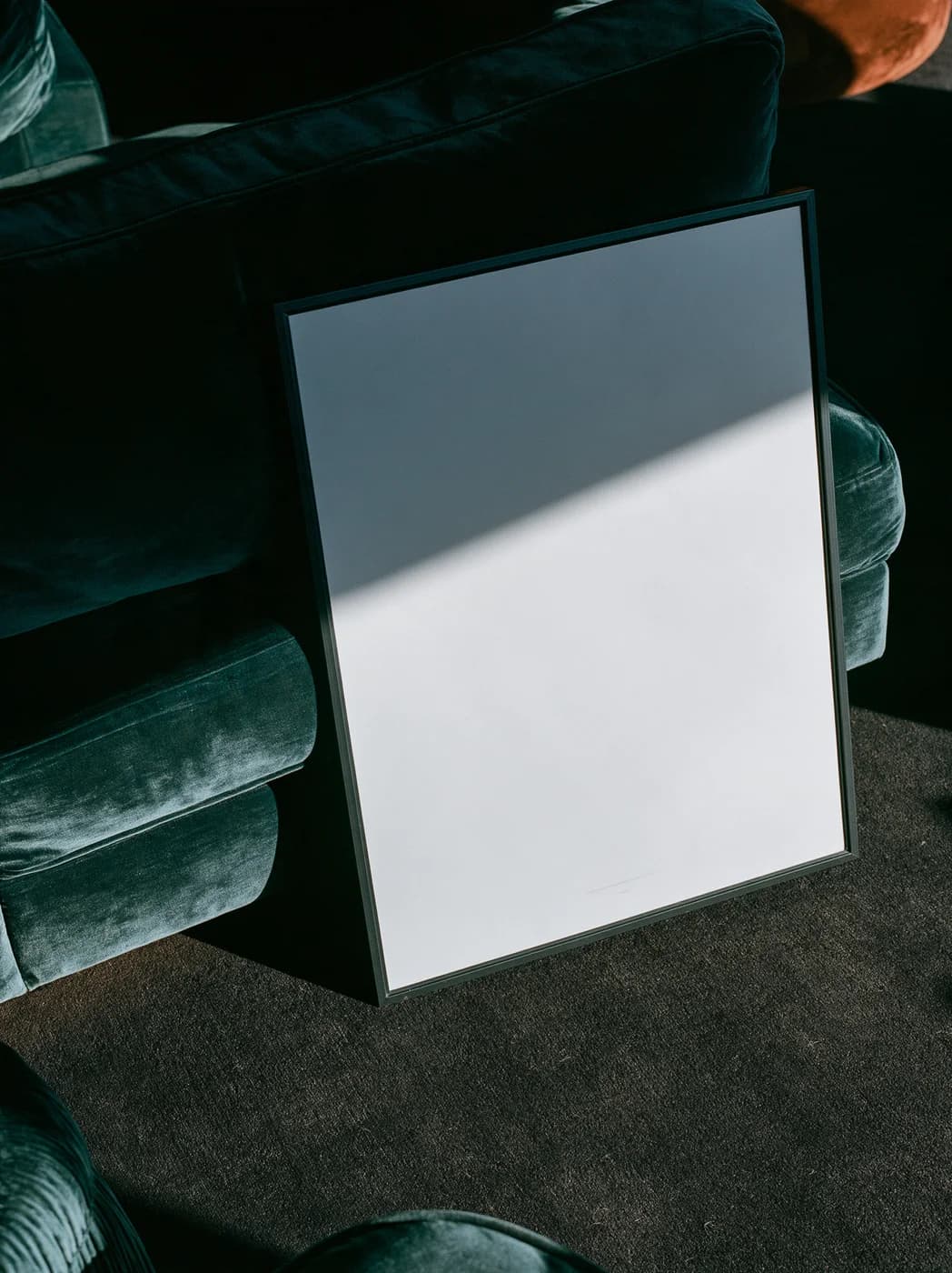 Deep teal blank photographic mockup