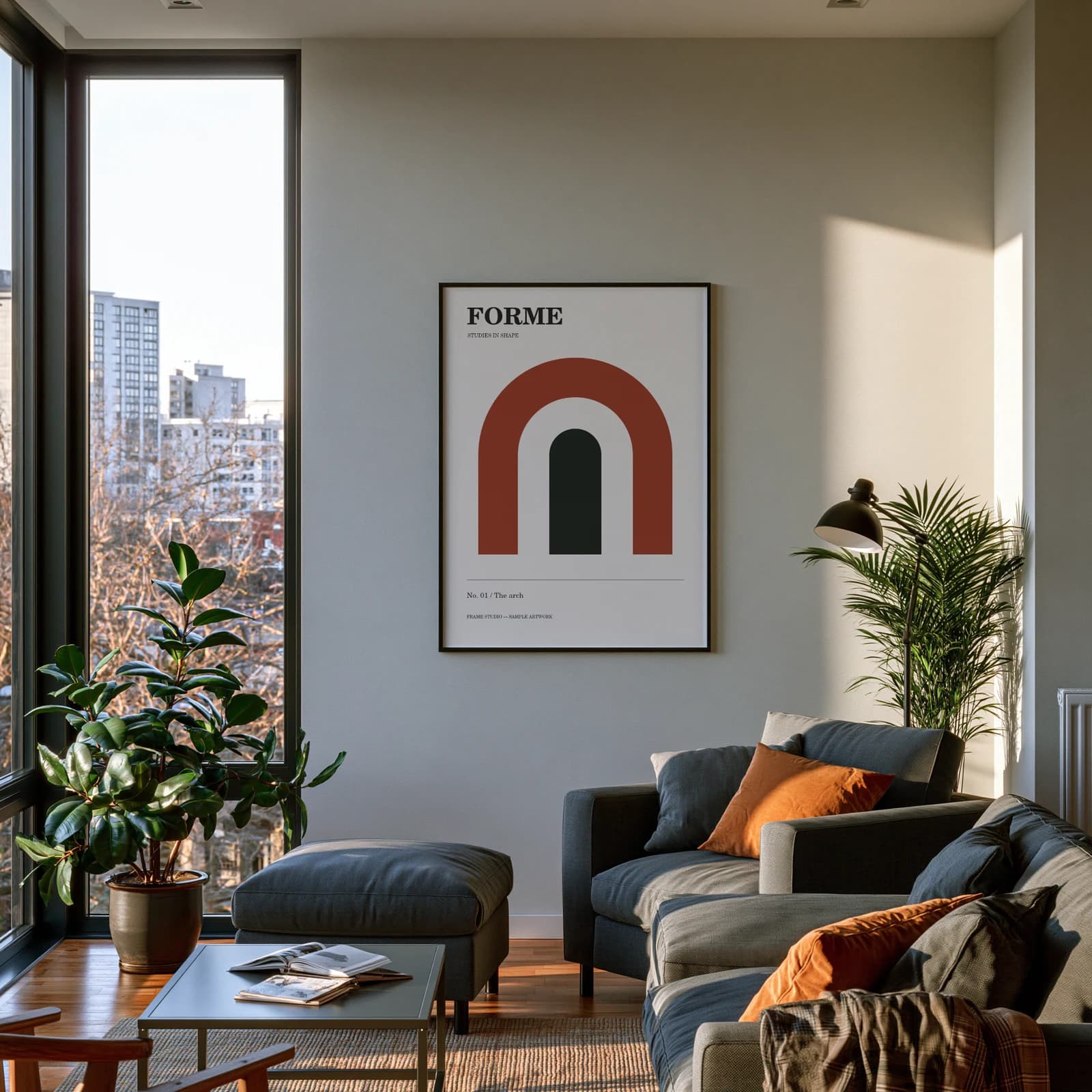 City apartment photographic mockup