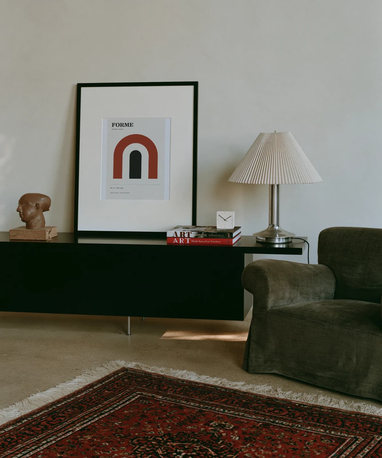 Evening console photographic mockup