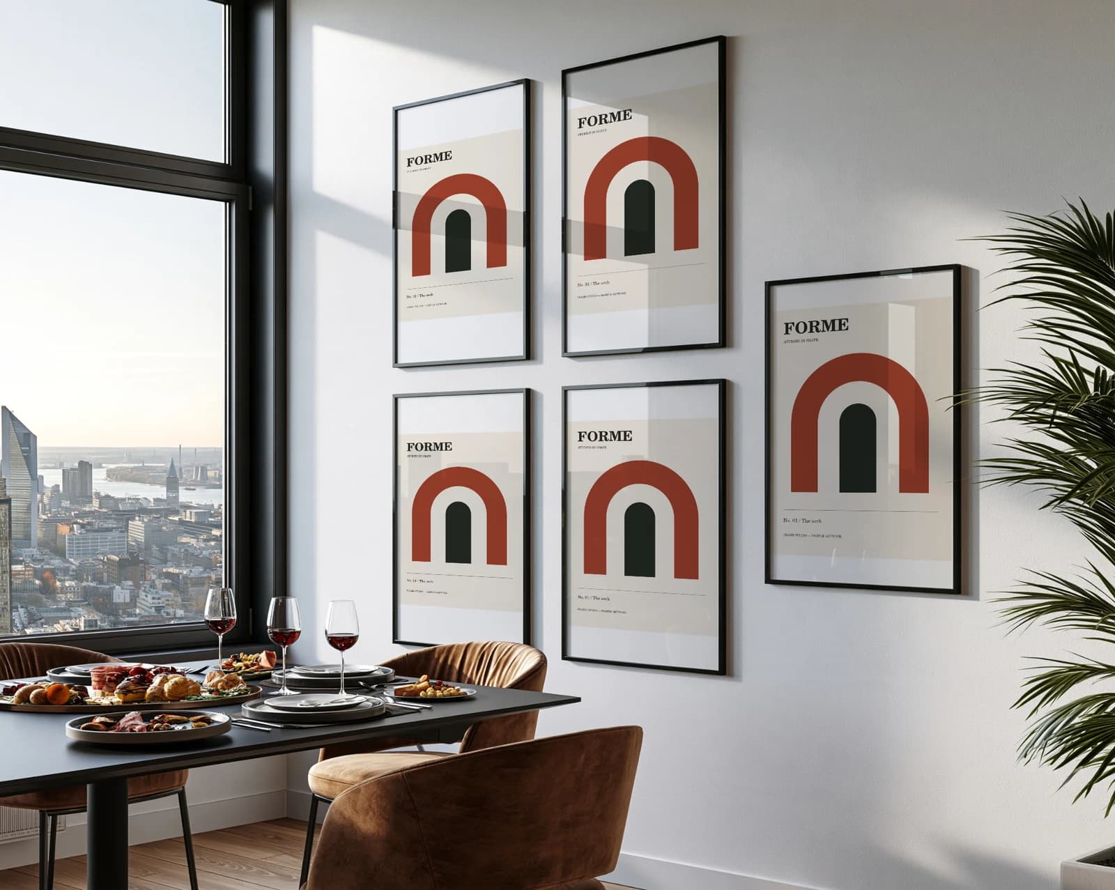 Gallery wall photographic mockup